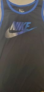 Black/blue Nike tank top